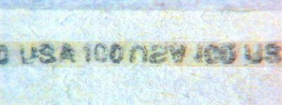 Рис. 24. Полимерная полоска с текстом, вклеенная между тонкими листами.